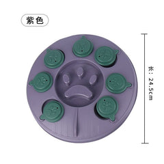 Interactive Slow Feeder Dog Bowl - Puzzle Toy for Pets