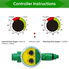 Outdoor plastic garden hose equipped with electronic automatic irrigation timer
