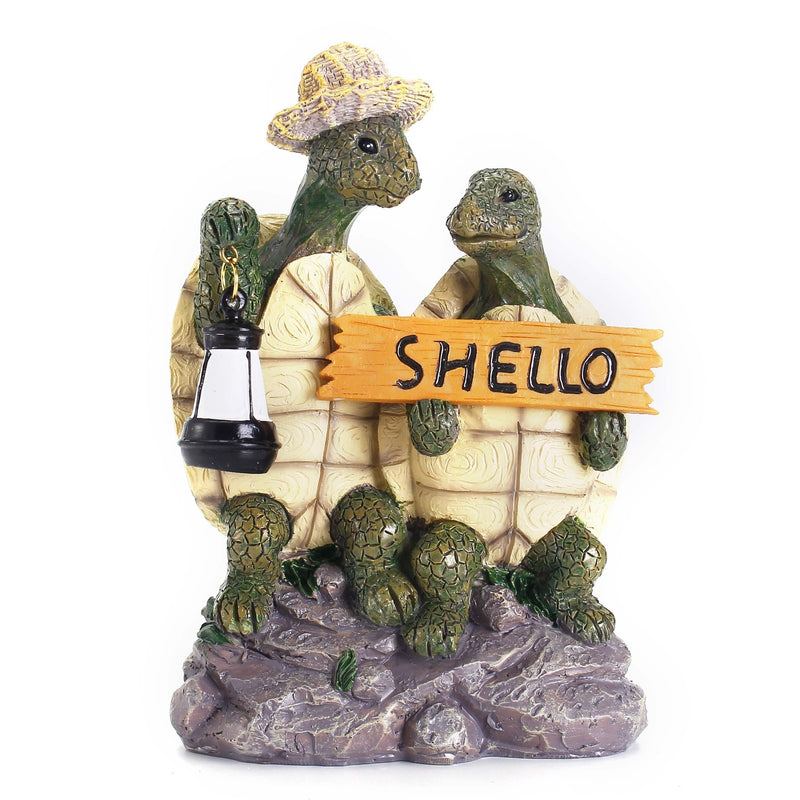 Outdoor Garden Turtle Couple Raises Signs Garden Resin Decoration