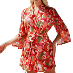 Lace up cardigan bikini sunscreen clothes for women