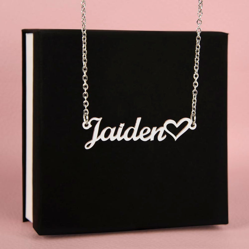 Classic Heart Style Name Necklace