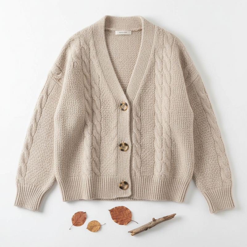 Women Winter Autumn Single Breasted Button Up Chic Casual Knitwear Sweaters Lady Street Cardigans Clothings
